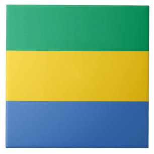 Gabonese Flag (Gabon) Tile