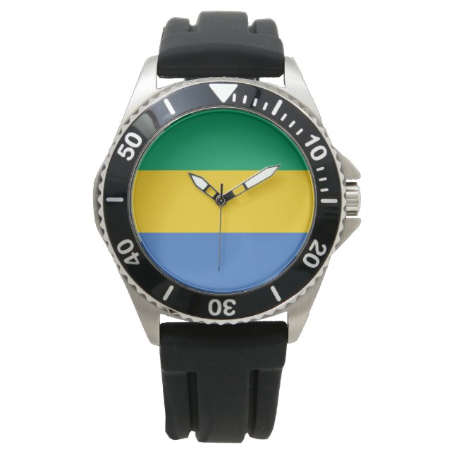Gabonese Flag (Gabon) Watch (Front)