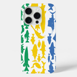Gabonese Flag Made of Fish – Fishing Design iPhone 15 Pro Case