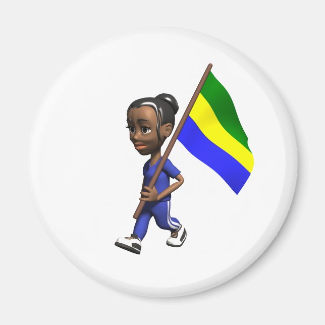 Gabonese Girl Magnet (Front)