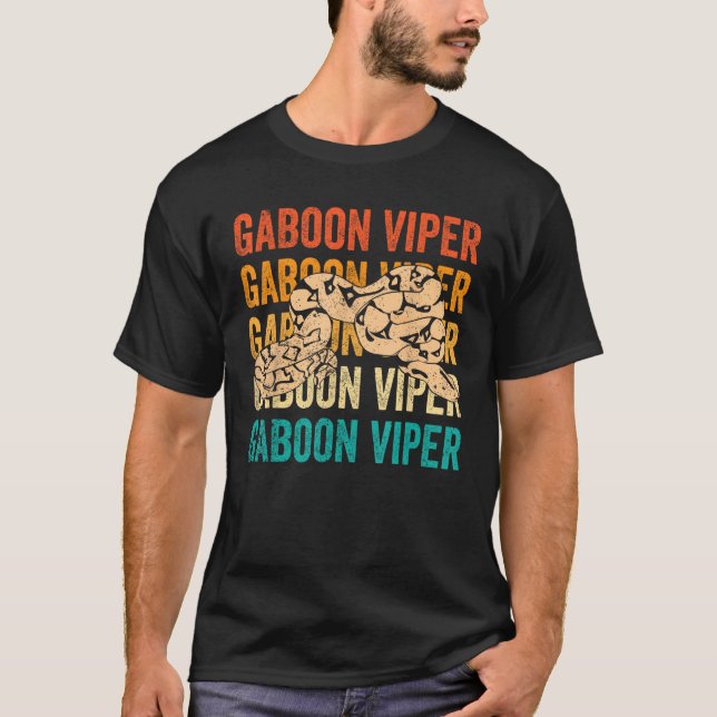 Gaboon Viper Retro T-Shirt (Front)