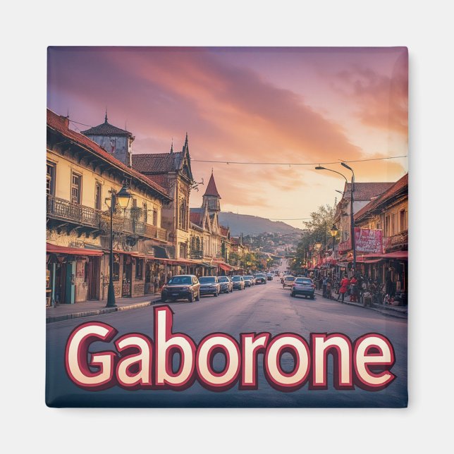 Gaborone Botswana City Pride 📍 Magnet (Front)