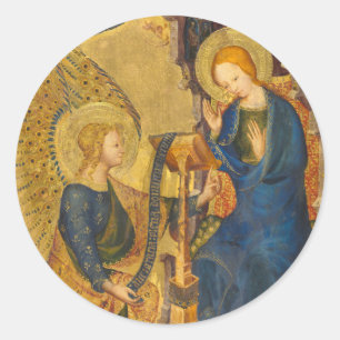 Gabriel And Mary Painting Classic Round Sticker