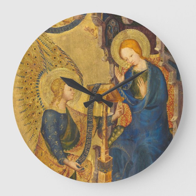 Gabriel And Mary Painting Large Clock (Front)