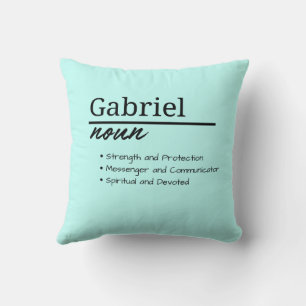 Gabriel, Boy Personalised Name Definition Cushion