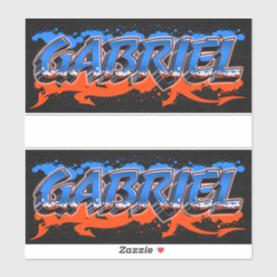 Gabriel First Name Graffiti Sticker