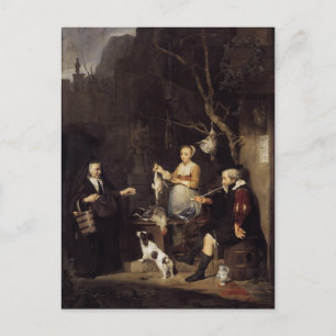 Gabriel Metsu- The Poultry Woman Postcard