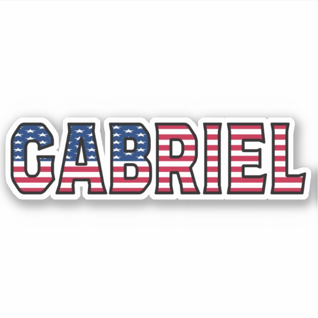Gabriel Name First Name USA Sticker Stickerset (Front)