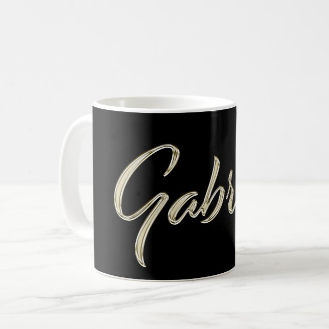 Gabriel Name whitegold Tasse Teetasse Kaffetasse Coffee Mug (Front Left)
