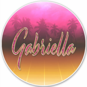 Gabriella First Name pink Sticker