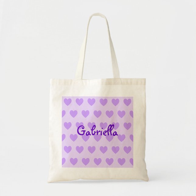 Gabriella in Purple Tote Bag (Front)