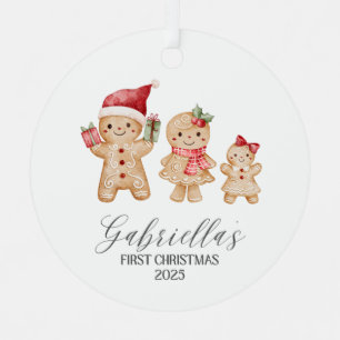 Gabriella Personalized Baby's First Christmas Metal Tree Decoration
