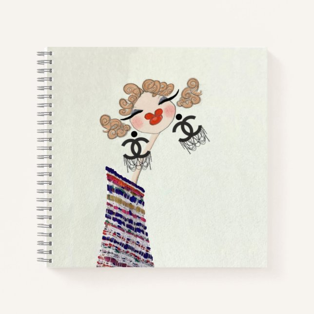 Gabrielle Coco Is Happy Fashion Lover Artwork Notebook (Front)