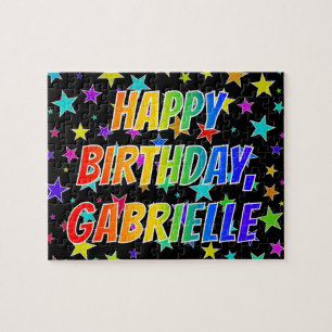 "GABRIELLE" First Name, Fun "HAPPY BIRTHDAY" Jigsaw Puzzle