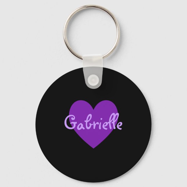 Gabrielle in Purple Key Ring (Front)