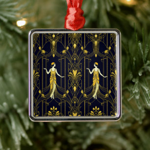 Gabsy gold and black decorative pattern metal tree decoration