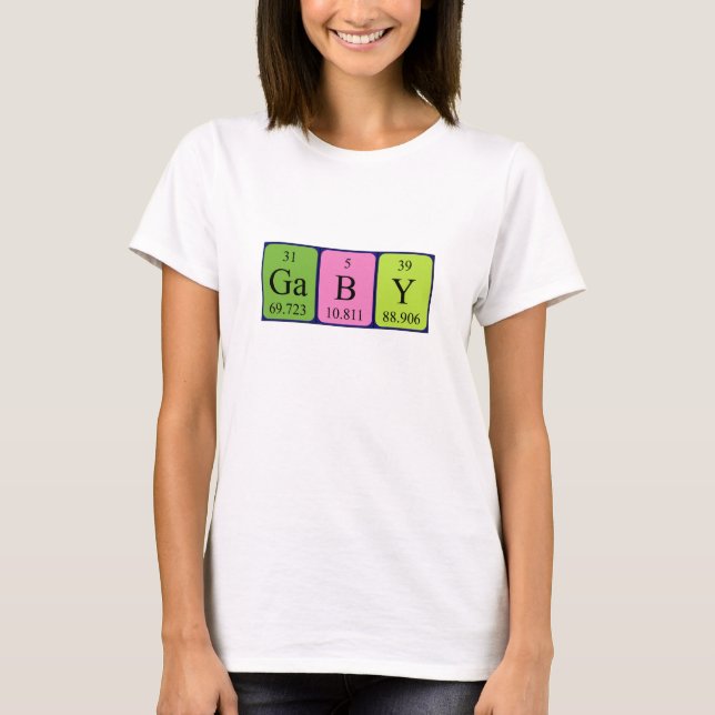 Gaby periodic table name shirt (Front)
