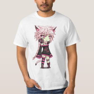 Gacha Club Pink haired female anime T-Shirt