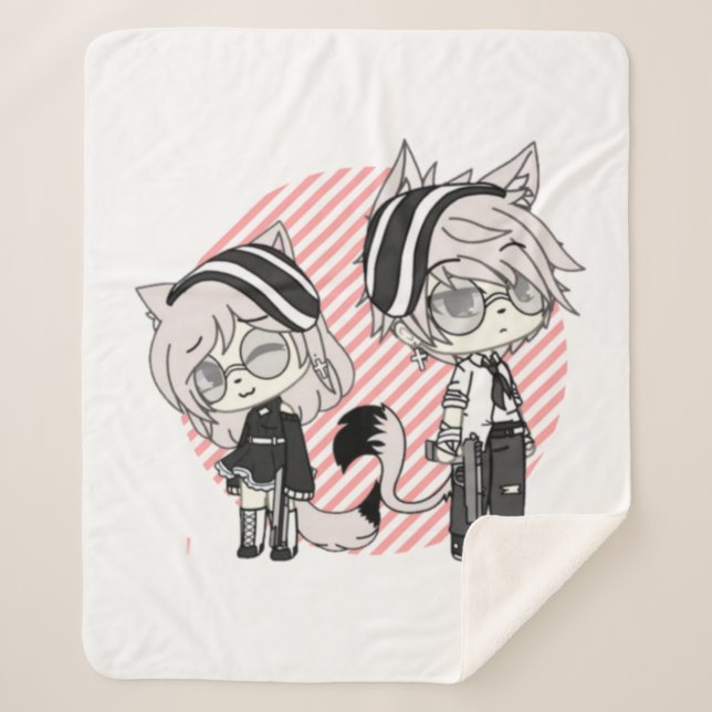 gacha,gacha life,gacha club,game,anime, sherpa blanket (Front)