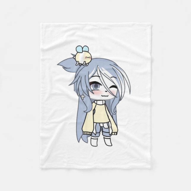 gacha, gachalife, gachaclub, game, anime, cute fleece blanket (Front)