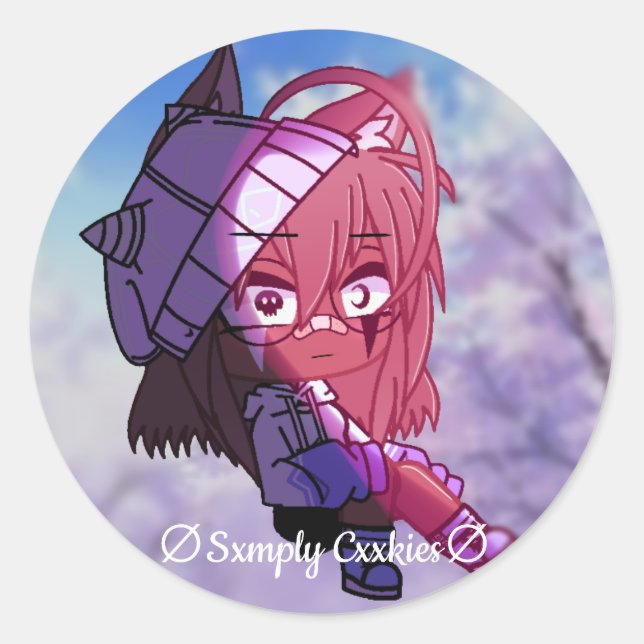 Gacha life - Sxmply Cxxkies Classic Round Sticker (Front)