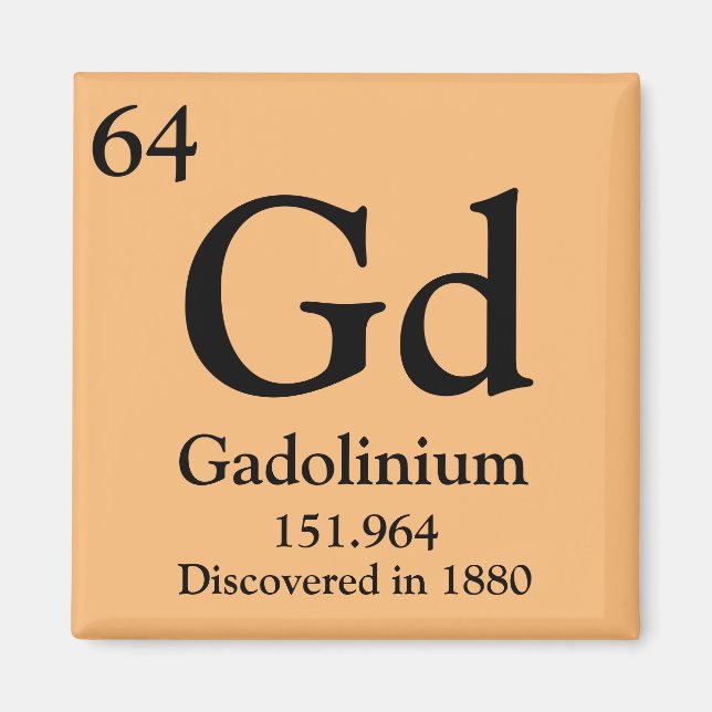 Gadolinium Periodic Table Magnet (Front)