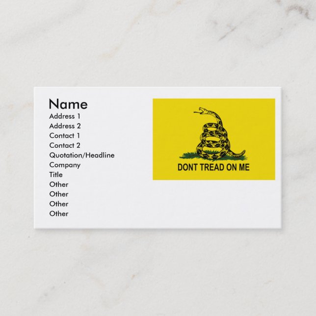 Gadsden Business Card (Front)