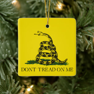 Gadsden Don't Tread On Me Ceramic Ornament