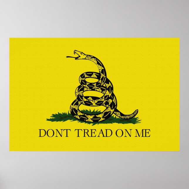 Gadsden (Dont Tread On Me) Flag Canvas Matte Poster (Front)