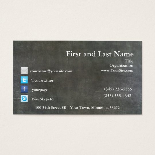 Gadsden Flad Vintage Business Card