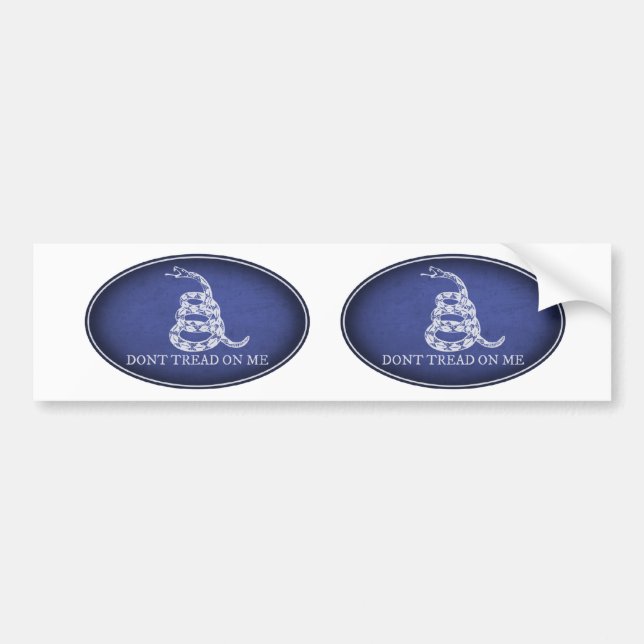 Gadsden Flag Bumper Sticker 2 Oval (Front)