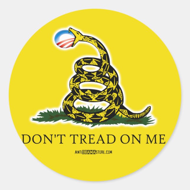 Gadsden Flag Classic Round Sticker (Front)