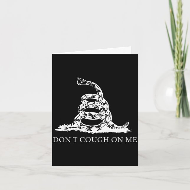 Gadsden Flag Dont Tread Don't Cough On Me Social D Card (Front)