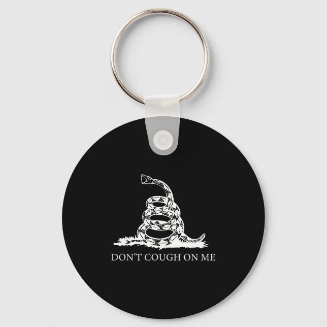 Gadsden Flag Dont Tread Don't Cough On Me Social D Key Ring (Front)