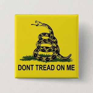 Gadsden Flag Dont Tread On Me 15 Cm Square Badge