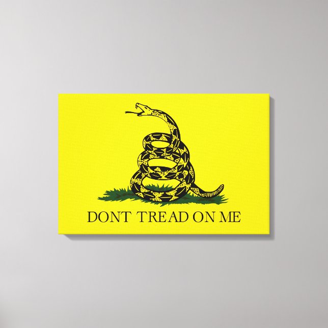 Gadsden Flag (Don't Tread on Me) (American Snake) Canvas Print (Front)