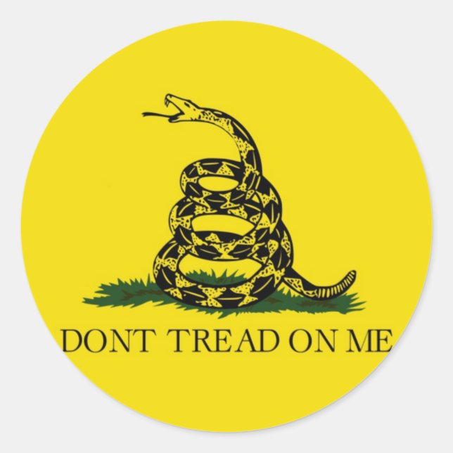 Gadsden Flag Dont Tread On Me Classic Round Sticker (Front)