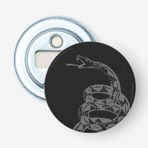 Gadsden Flag Don't Tread on Me Grey Bottle Opener