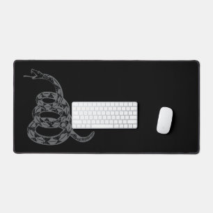 Gadsden Flag Don't Tread on Me Grey Desk Mat