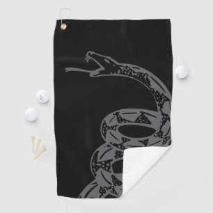 Gadsden Flag Don't Tread on Me Grey Golf Towel