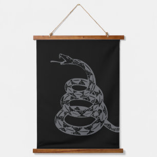 Gadsden Flag Don't Tread on Me Grey Hanging Tapestry