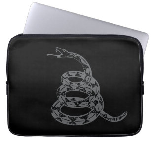 Gadsden Flag Don't Tread on Me Grey Laptop Sleeve