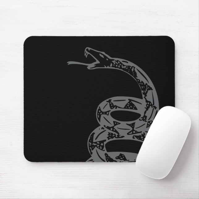 Gadsden Flag Don't Tread on Me Grey Mouse Mat (With Mouse)