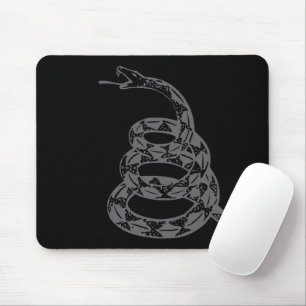 Gadsden Flag Don't Tread on Me Grey Mouse Mat