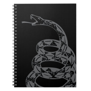Gadsden Flag Don't Tread on Me Grey Notebook