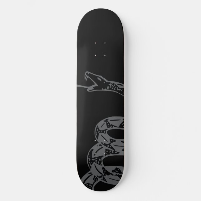 Gadsden Flag Don't Tread on Me Grey Skateboard (Front)