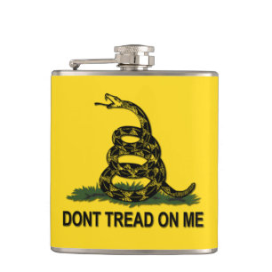 Gadsden Flag Dont Tread On Me Hip Flask
