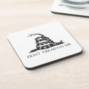 Gadsden Flag Don't Tread on Me Libertarian Yellow Coaster