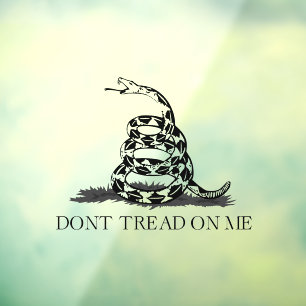 Gadsden Flag Don't Tread on Me Libertarian Yellow Window Cling