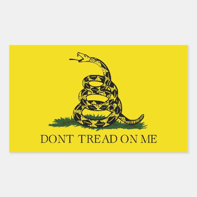 Gadsden Flag - Don't Tread On Me Rectangular Sticker (Front)